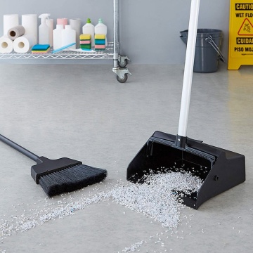 Commercial Grade Long Handle Reusable Broom and Dustpan Set