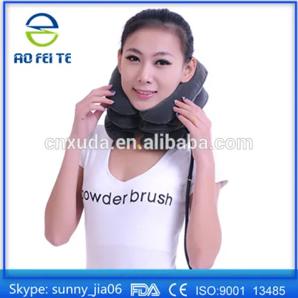 Aofeite Full Flannel Material Cervical Neck Traction Device, Neck Massage Traction