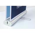 Économie Silver Broad Base Roll Up Banner Stand
