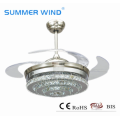 Telescopic ceiling fan chandelier