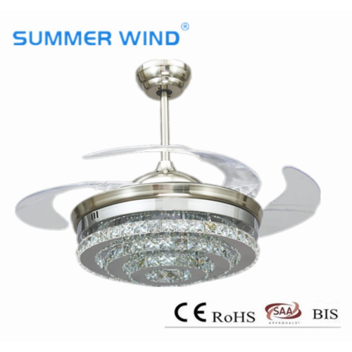 Telescopic ceiling fan chandelier