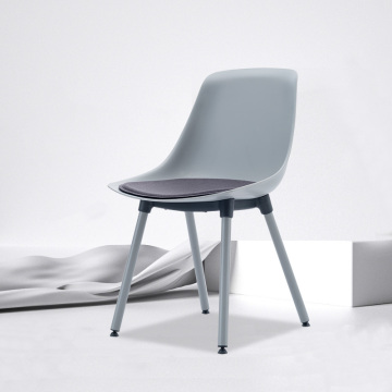 Plastic Back and Metal Base Visitor Chair with Cushion for Office and Training Rooms
