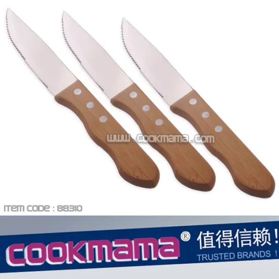 steak knife,bamboo handle