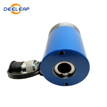 DEELEAP RCH-Series 60 Ton Hydraulic Ram Cylinder DY-RCH-606 Single Acting Center Hole Plunger Jack Cheap Alternative