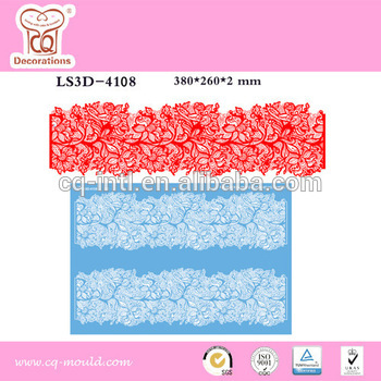 3D cake border lace mat silicone cake lace mold