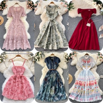 2024 Summer Women's Fashion: Harajuku Flower Skirts & Retro Casual Wear