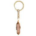 Picture Jasper Hexagonal Pointed( 8x32mm) Pendant Wrapped Gold Wire Necklace 45cm Black Cord