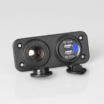 Wholesales Price Usb C Car Charger Cigar Lighter Socket 60W 5V4.2A Usb Socket Panel