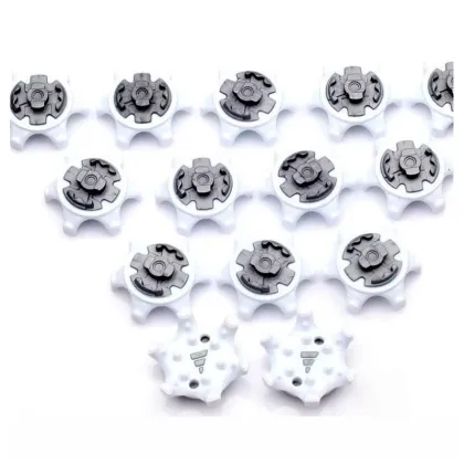 Hot Sale Golf Shoes: TPU Black & White with Spike Receptacle, Cleat Shoes, and 1/4 Turn Fast Golf Spikes - Replacement Accessory Available