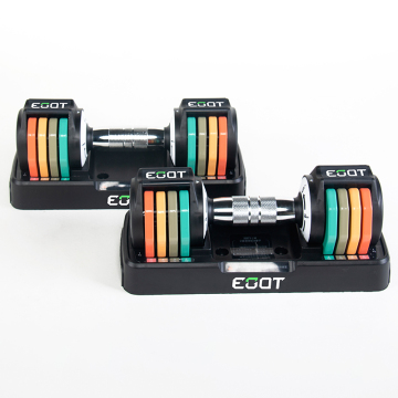 Factory Direct Supply: Adjustable Weight Dumbbell Set Including 5KG, 10KG, and 25KG Cast Iron Gym Equipment with Rotating Handles