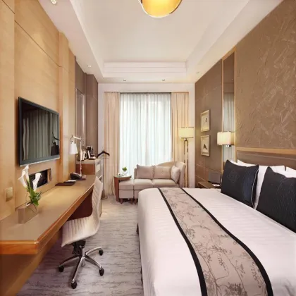 JW Marriott Holiday Hotel King Size Bedroom Furniture Set For Sale" could be shortened to:

"King Size Bedroom Furniture Set - JW Marriott Holiday Hotel" 

However, if we need to make it more SEO-friendly and concise, "JW Marriott King Size Bedroom Furnit