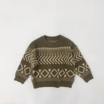 Maglione per ragazzi retrò per bambini maglione caldi ragazze pullover