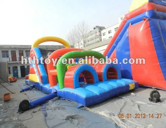 PVC wipeout inflatable obstacle course