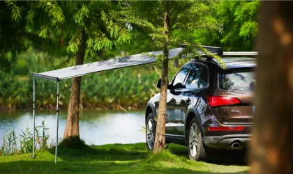 Outdoor Car Travelling Sunshade Canopy and Side Awnings