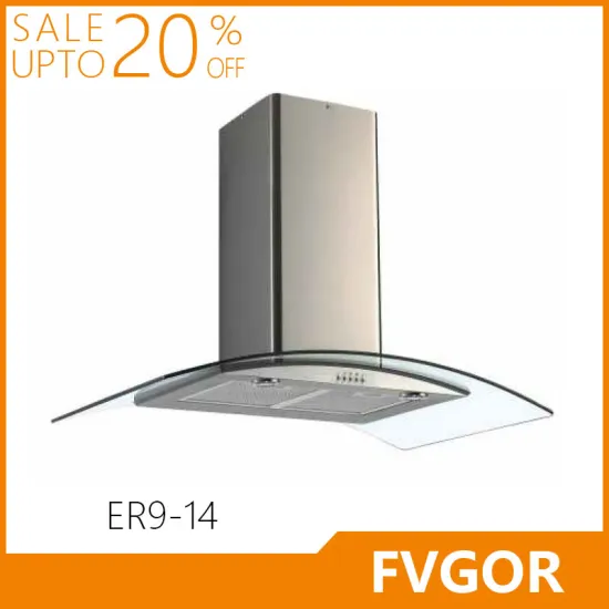 stainless steel italian island range hood led light