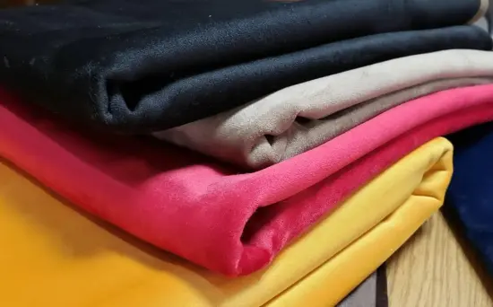 Colorful Knitted Polyester Holland Velvet Sofa Fabric