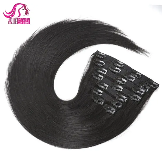 10A Grade 100% remy colored  human  Hair Durable Wholesale Brazilian Clip in Hair Extension