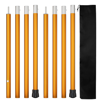 Custom Wholesale Telescoping Aluminum Tarp and Tent Poles Set for Camping