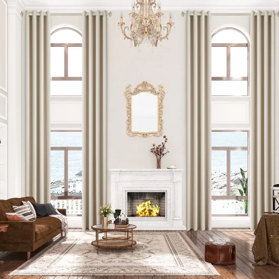 Extra Long Blackout Curtains: Modern Solid Curtains for Enhanced Privacy and Light Control in Living Rooms and Homes