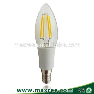 C35 4W led filament candle bulb incandescent replacement CE ROHS approved indoor decoration led filament light bulb