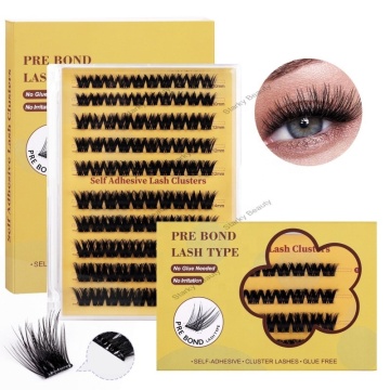 DIY Segmented Natural Look Adhesive-Free False Eyelashes Set for Beginners