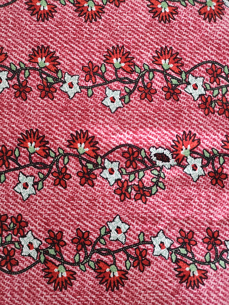 Denim Flower Rayon Poplin shuttle 45S Printing Fabric