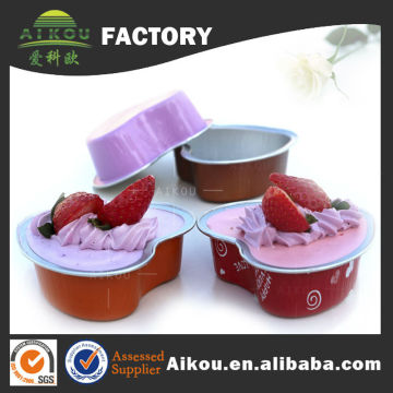 aluminum foil heart-shaped cake mould with lids for microwave oven