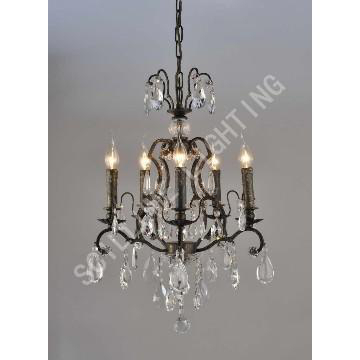 5-lites vintage finish metal chandelier for home and hotel NO.MD7032