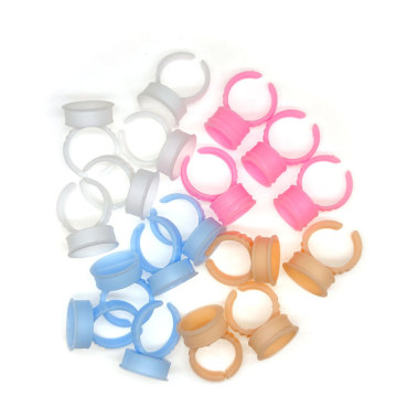 Disposable 100 Pcs Plastic Eyelash Extension Tattoo Ink Holder Rings