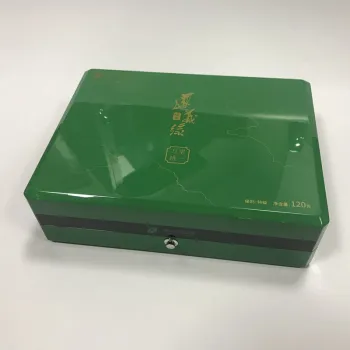 Green MDF Wooden Tea Box Tea Storage Box