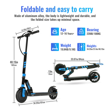 Wheels Kick Scooter for Kids Ages 8-12 Teens and Adults