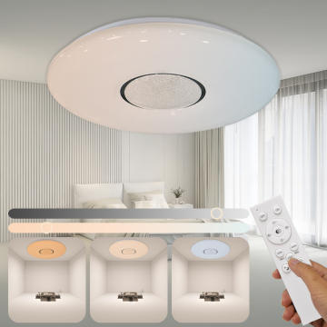 Modern Dimmable Acrylic Round LED Ceiling Light for Smart Home Bedrooms