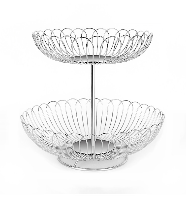 Stainless Steel Double Layer Fruit Basket