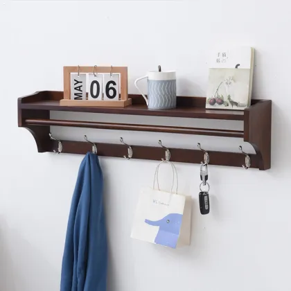 2021 Wooden Wall Shelf Simple Modern Living Room Bookshelf