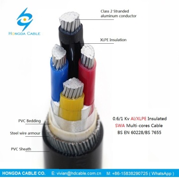 Aluminum XLPE Insulated Steel Wire Armoured Power Cable