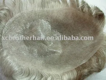 Hot!!! 100% human hair men's toupee