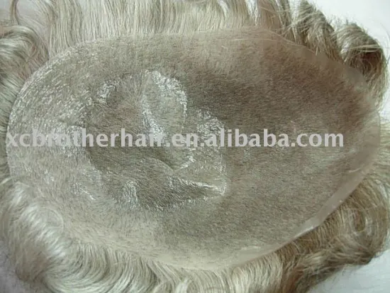 Hot!!! 100% human hair men's toupee