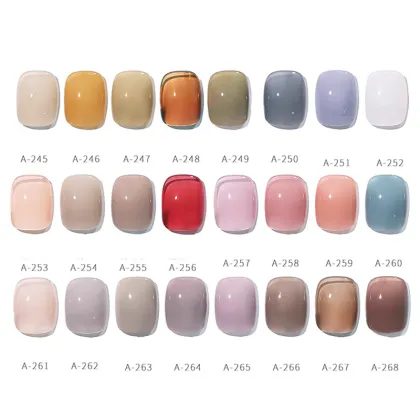 AMDMG 24 Color 3D Gel Jelly Nail Polish Set: Non-Toxic DIY Nail Decoration in Icy Jelly Finish