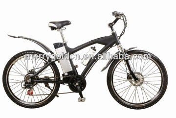 Green electric MTB bike with for sport