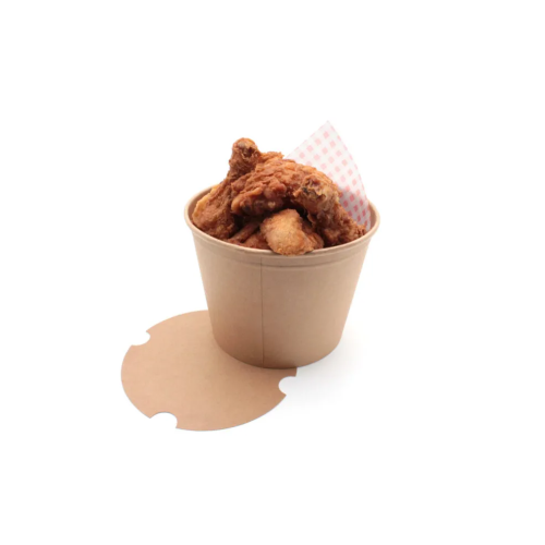 蓋付きクラフト紙フライドチキンバケツ