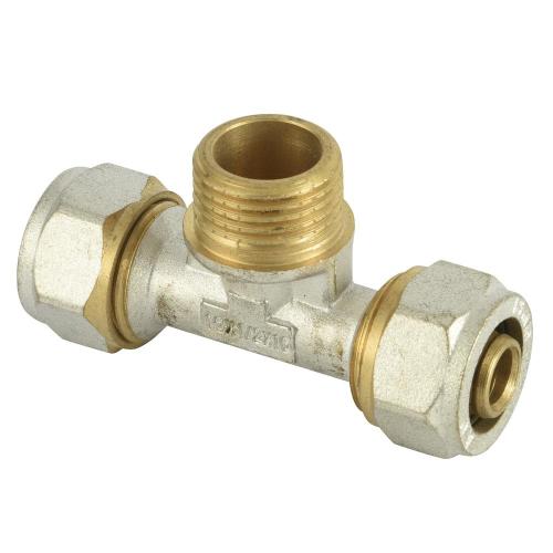 Brass compression Male tee coupling