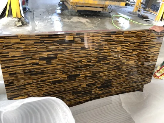 No Translucent Yellow Tiger Eye stone slab