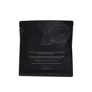 Organic green plastic coffee bag recycling with valve