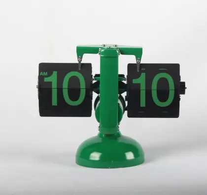 MKTIME Classic Metal Flip Clock Table Clock