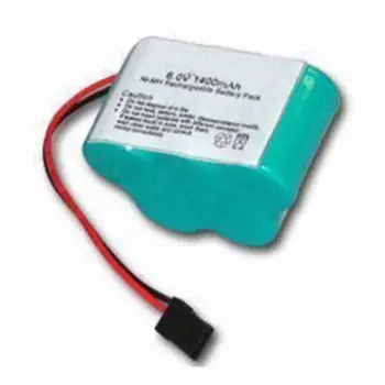 NiMH Battery Pack with Hitec Connector and Over-discharge Protection of 6V/1,400mAh