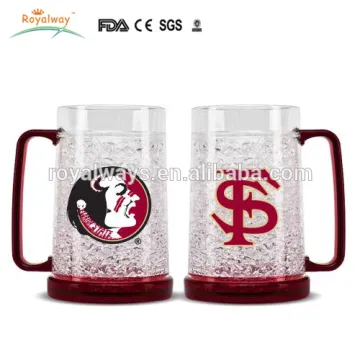 16OZ Double Wall plastic frosty mug cup/ Gel Freezer Mug /Freezer tumbler