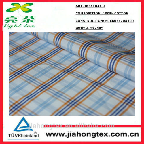 100% cotton check fabric