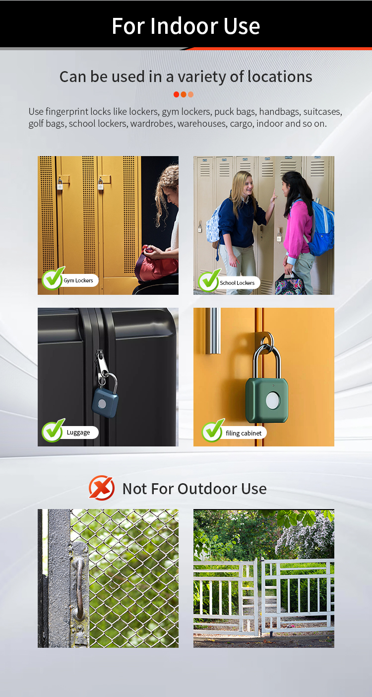 smart Fingerprint pad lock