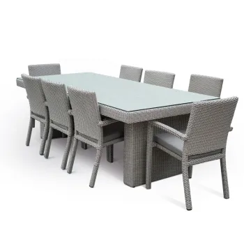 China Manufacture Hot Sales Outdoor Garden Rattan Dining Table and Chair Set