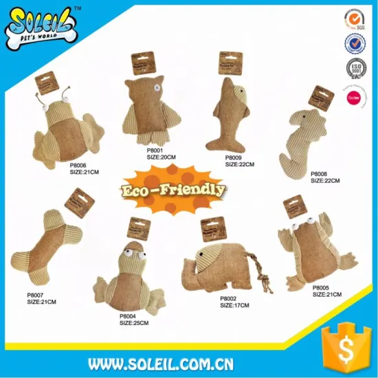 Durable Natural Series Plush Sound Toys Dog Toy Polyester